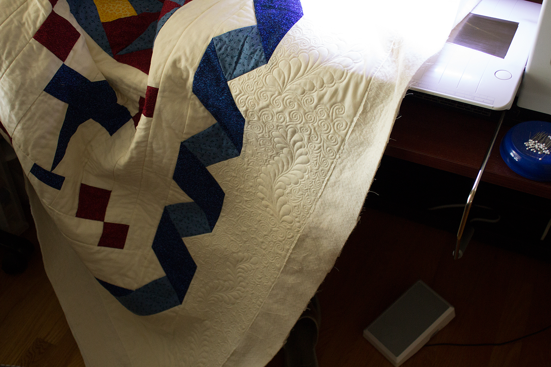 Quilting the border