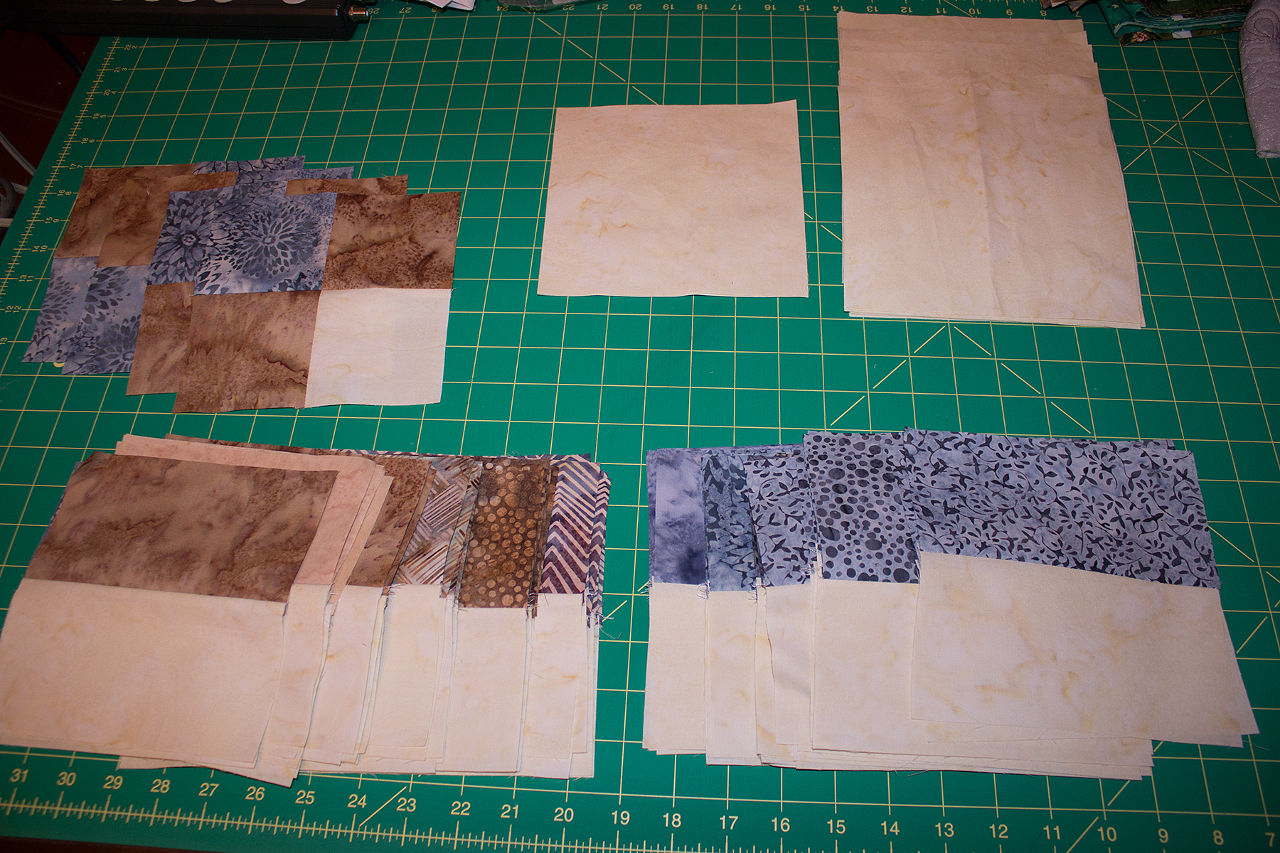 Cutting the background fabric