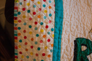Closeup of the border quilting